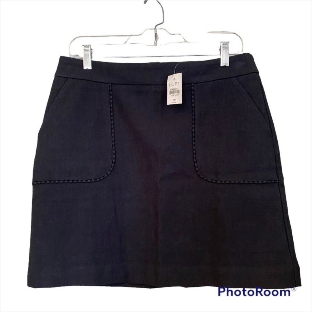 💞HP!💞 LOFT Pocket Shift Skirt Black Size 8P NWT